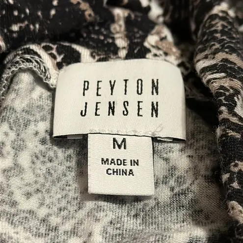 Peyton Jensen Cici Snakeskin Print Turtleneck Size Medium