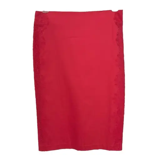 New York & Co. Skirt Pencil Stretch Coral Lace Skirt Size 4 NEW