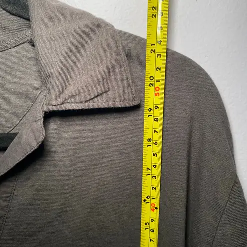 Faherty Sunwashed Gray V-neck Long Sleeve Polo Shirt Loungewear Women's size XS