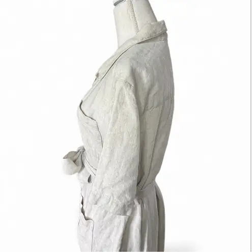 Faherty Linen Lita midi Button Down Dress
Belted Tan Birch neural minimalist