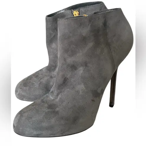 Sergio Rossi Elegant Gray Heeled Boots