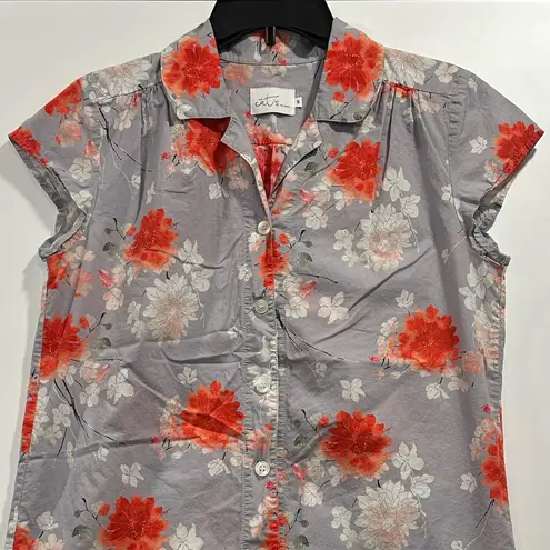 The Cat’S Pajamas Floral Cotton Capri Pajama Set Small Gray