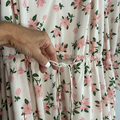 Draper James Cottage Floral Mini Dress Cream Long Sleeve Babydoll Brunch Shower