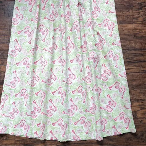 April Cornell • butterfly print cotton smock midi dress tent muumuu shift