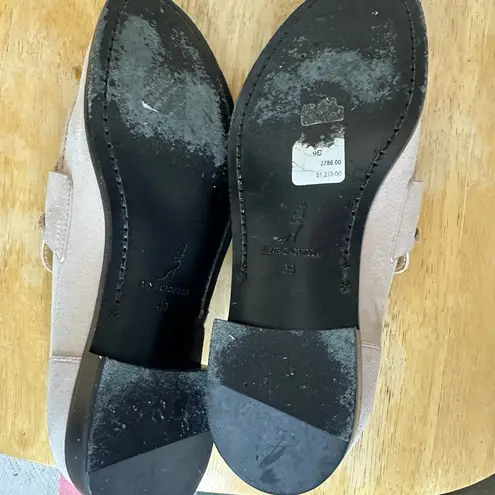 RENE CAOVILLA MORGANA CRYSTAL snake LOAFER suede pink 39 Size 8.5