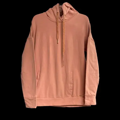 Avec Les Filles Women’s Hooded Cut-Out Peach Sweatshirt Size Medium