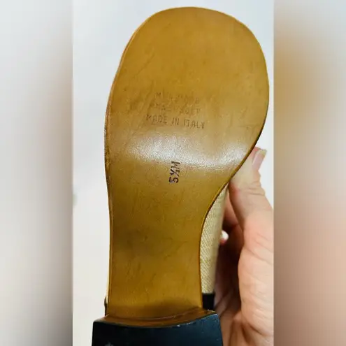 60s/70s Joseph Larose Mod Patchwork Oxfords, Suede/Tweed, Wooden Platform Heels Brown Size 5.5