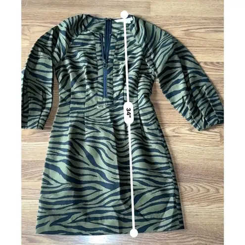 Veronica Beard Navi Olive green Black Animal Print Mini size 2 / xsmall