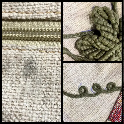 Cottagecore Embroidered Shoulder Bag Boho Whimsical Floral Tapestry Fairy Casual Green