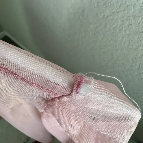 STAUD Sheer Tulle Shift Dress w/Beaded Bell Sleeves Nude Lining Size XS