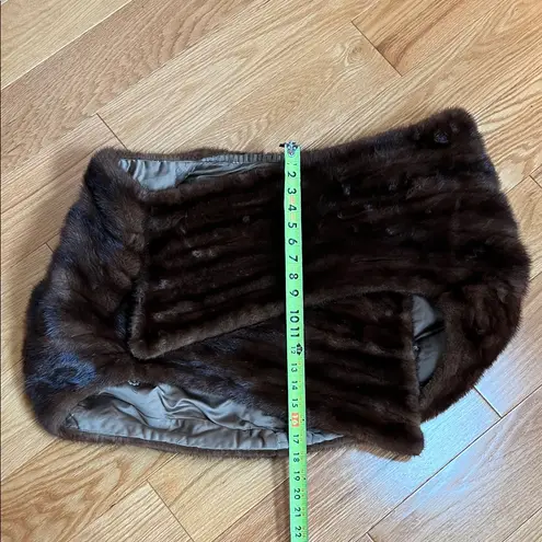 Vintage Mink stole Chic Brown Fur Wrap Capulet