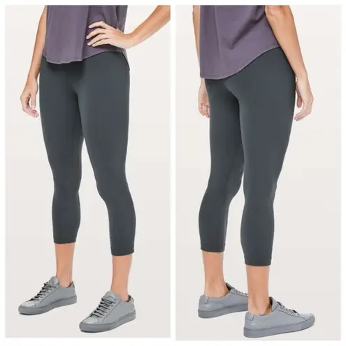 Lululemon  Align Crop 21” Leggings in Melanite Grey - size 2 - MSRP $88!