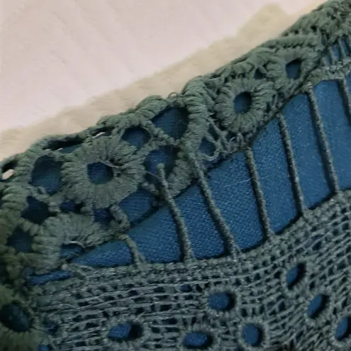 Hidden Alley New Medium Teal Scalloped, Lace Fit & Flare, Cocktail Dress