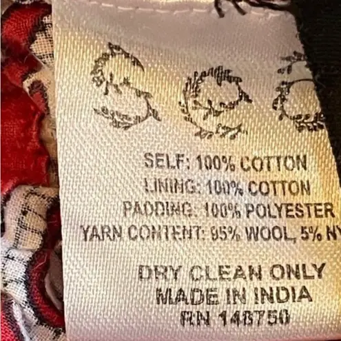 Sea New York Theodora Top Red and White Paisley Pattern Boho Womens Size Large