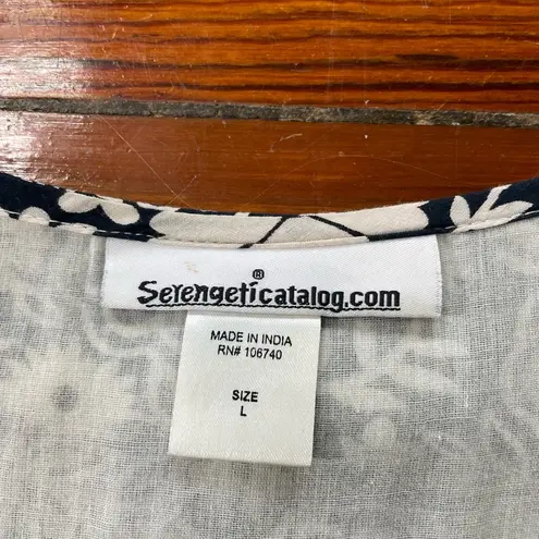 Vintage Serengeti Cottage Farm Core Floral Button Up Back Tie Dress