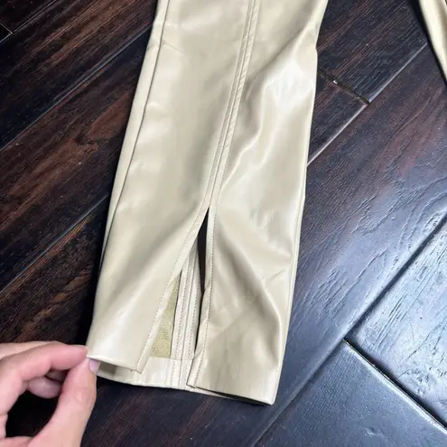 Jason Wu Faux leather pants with bottom slit business casual stretch bodycon indie boho