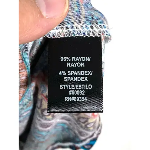 Kristin Nicole Off The Shoulder Ruffle Top Blouse XL Paisley Hippie Boho Artsy