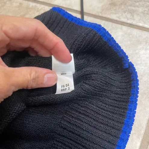 St John Collection Black Blue Knit Zip Up Collared Sweater Cardigan Size 6 lady