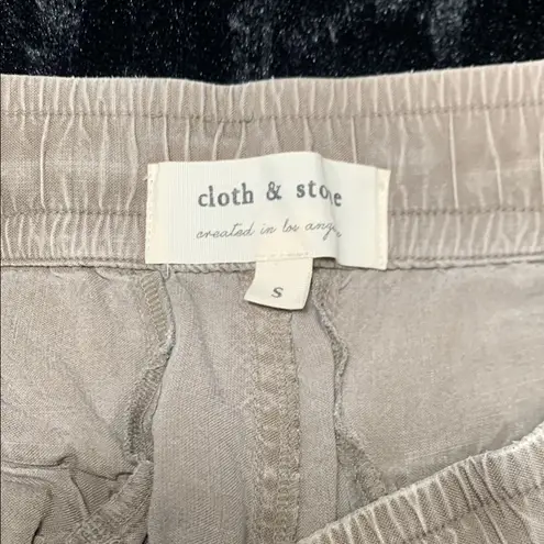 Cloth & Stone  Anthropology Tencel Olive Cargo Joggers Pants Drawstring Small