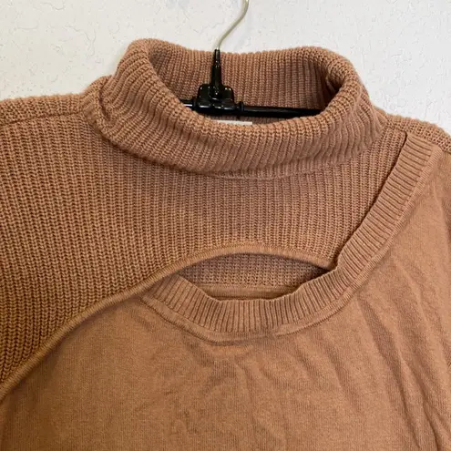 Chico's Chico’s Keyhole Detail Pullover Knit Turtleneck Sweater EUC Sz 16 Cotton Stretch