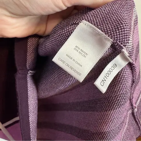 Eva Mendes New York & Co | Sweater Dress Bodycon Purple Burgundy Plaid Size XS