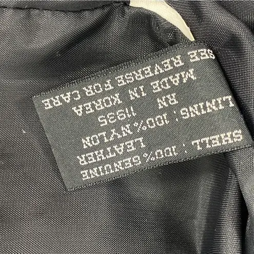 Pelle Vintage Leather Suede Coat Overcoat Black Large Black