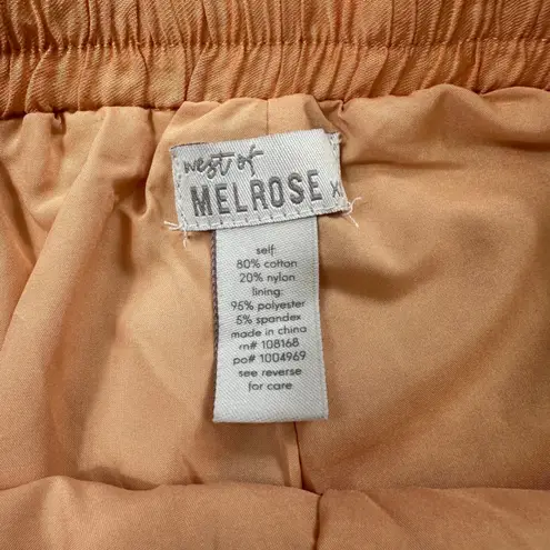 West of Melrose Shorts Womens XL 25 Peach Orange Drawstring Lined High Rise