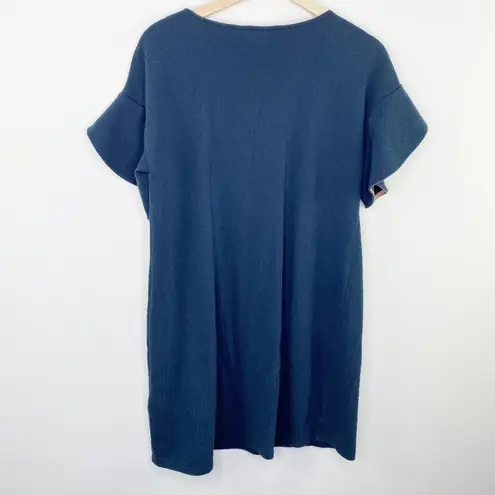 Amaryllis Blue Short Sleeve Flutter Crewneck T