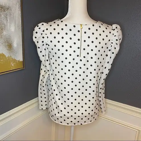 Valencia and Vine Polka Dot Blouse White