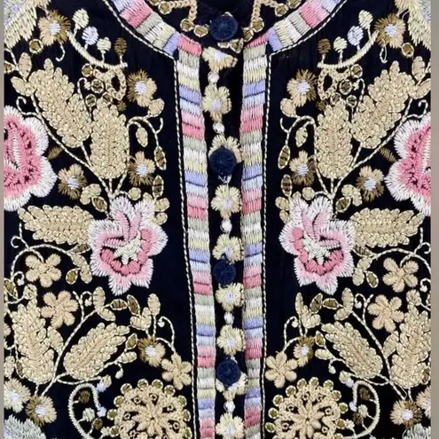 Johnny Was extremely heavily embroidered Tallum tunic NWT