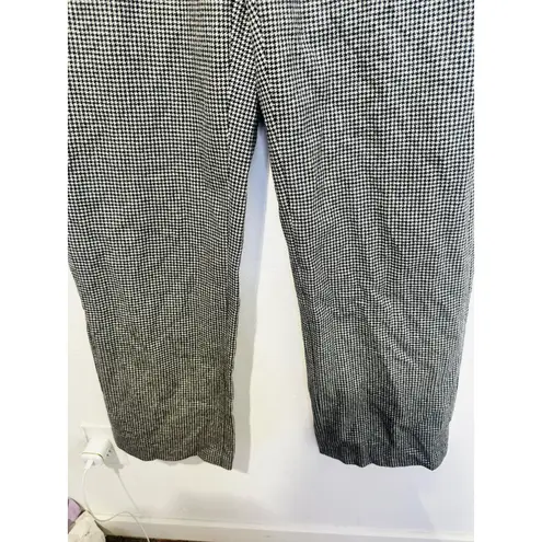 OFFICINE GÉNÉRALE Black White Houndstooth 100% Wool Celeste Pants size 42