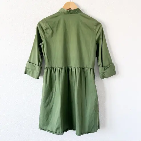 Tuckernuck  Royal Button Down Mini Shirt Dress in Green