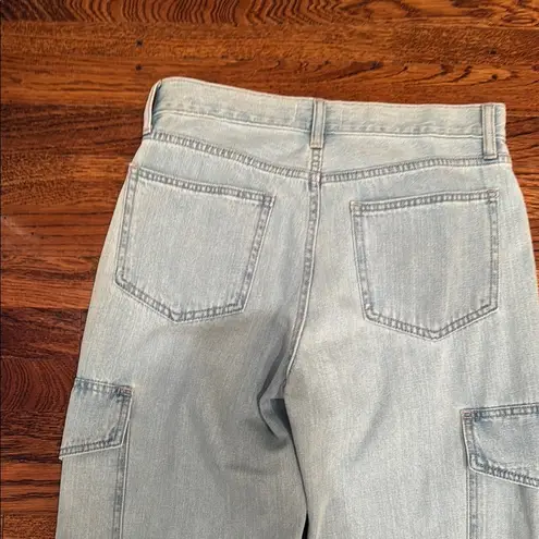 Just Black JBD denim Relaxed cargo style Jeans with Wide-Leg 28 light wash