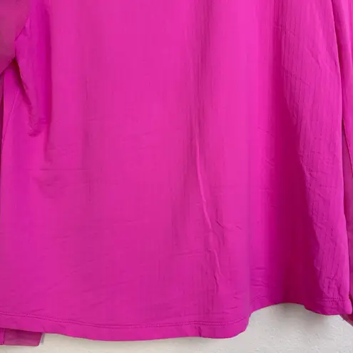 Ibkul Womens Long Sleeve Shirt Large Pink 1/4 Zip Golf Hiking Mesh UPF UV Golf