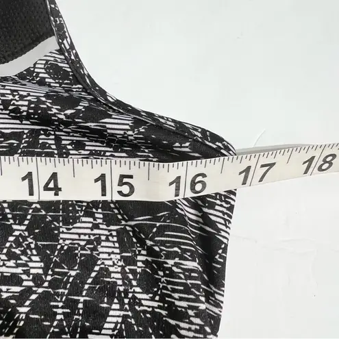 Prince Active Tank Top Black White Print Size L Tennis Racerback Stretch Size L