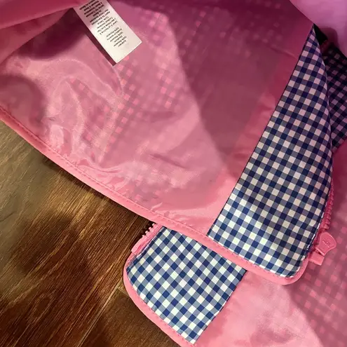 Talbots  Navy gingham/Checkered Vest with Pink Trim - Image 3