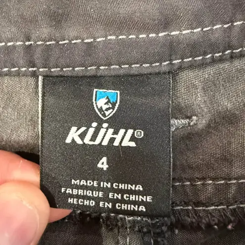 Kuhl Free Range Cargo Capri Utility Pants Womens 4 Gray Gorpcore Hiking Outdoors