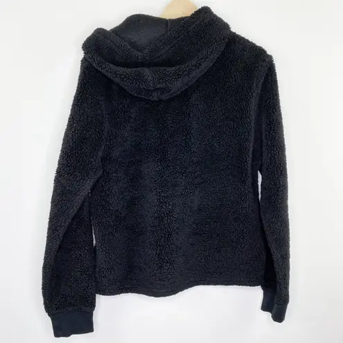 FILA  Black Fleece Logo Front Long Sleeve Pullover Hoodie Women's Size Medium M