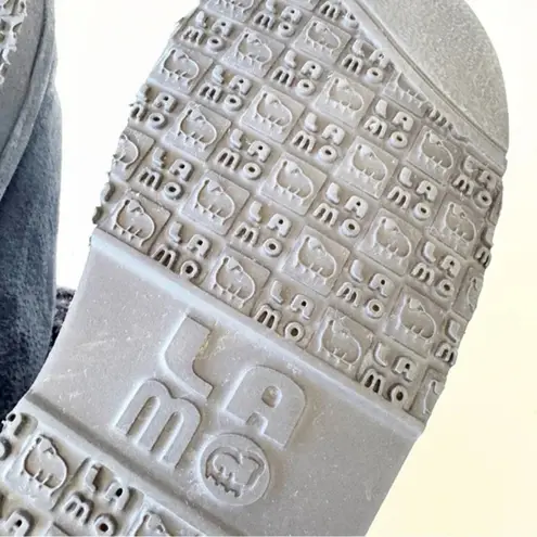 Lamo Blue Suede Sweater Cuff Shearling Boots Women’s Size 12 Warm Winter READ Blue