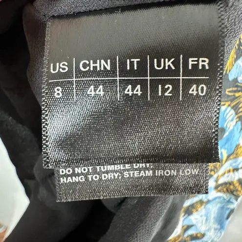 Lafayette 148 New York Mixed Media Twist Front Dress Size US 8 Golden Yellow