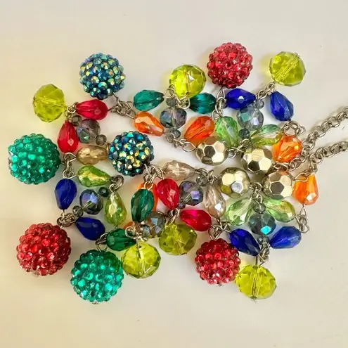 Jules colorful disco ball statement necklace