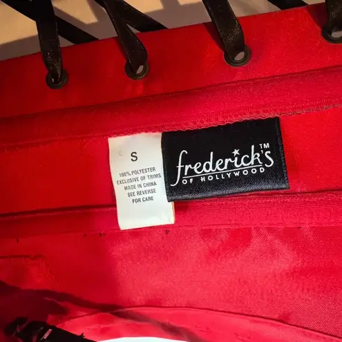 VTG Red and Black Beaded Corset Boustier Lingerie Sexy Christmas Size Small