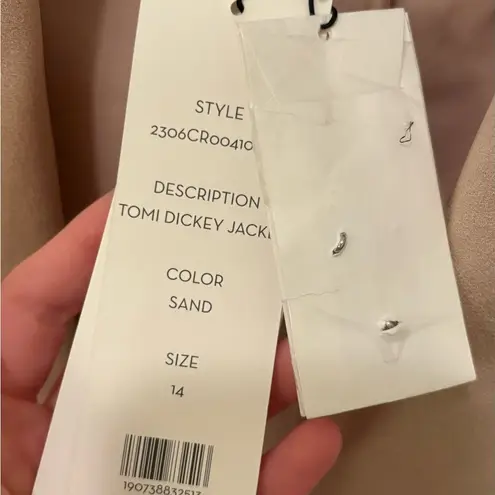 Veronica Beard NWT  Tomi
Satincrepe Blazer In Beige - Image 5