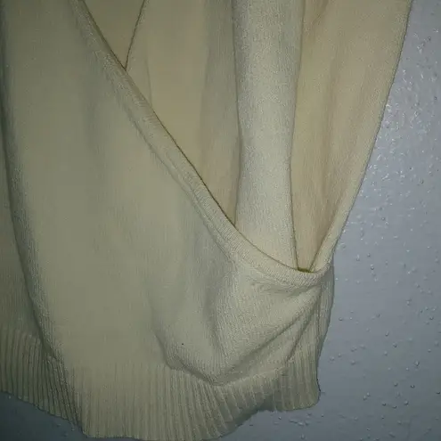 Eddie Bauer  M Canary Yellow Crossover Sweater Top