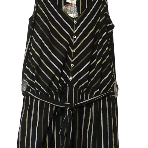 Others Follow Charlie Striped Wide Leg Jumpsuit Size Medium NWT #OP202406