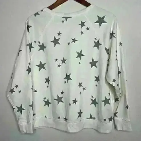 Grayson Threads  off white and gray star‎ crewneck sweatshirt Sz L
