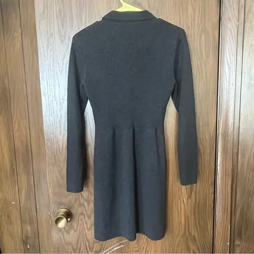 J. Crew Merino Wool Knit Long Sleeve Dress Black