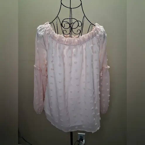Blooming Jelly Chic Off-Shoulder Pink Blouse