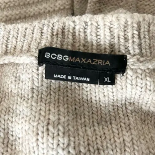 BCBGMAXAZRIA  Alpaca Blend Long Line Button Down Cardigan Sweater Size XL cozy