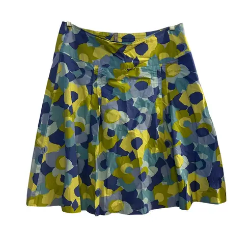 Hanna Andersson Women's Skirt Size 10 Floral Print A Line Midi Cotton Green